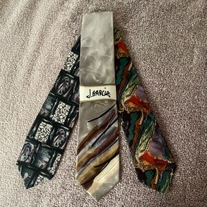 Jerry Garcia Men's Tie Set. 1 Limited Edition Man w/ Green Turtleneck Collection